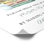 Storybook baby shower - Help de drukke moeder-to-b Poster (Hoek)