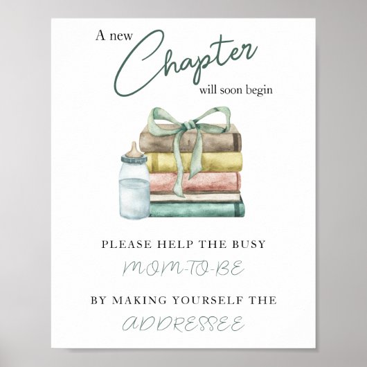 Storybook baby shower - Help de drukke moeder-to-b Poster (Voorkant)