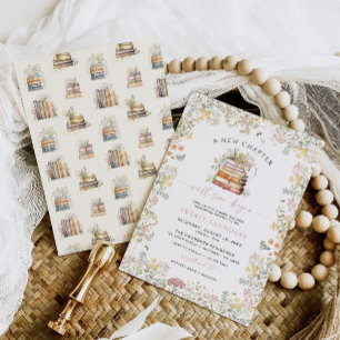 Storybook Baby shower Invitation Girl Nieuw Chapte Kaart