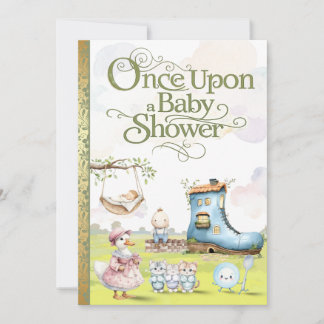 Storybook Baby Shower Invitation Kaart