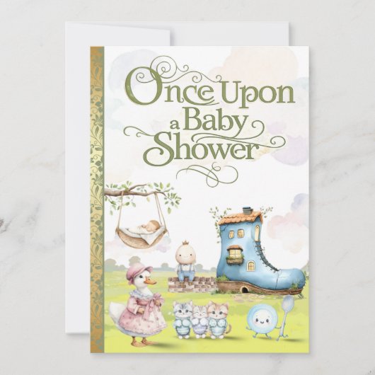 Storybook Baby Shower Invitation Kaart (Voorkant)