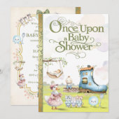 Storybook Baby Shower Invitation Kaart (Voorkant / Achterkant)