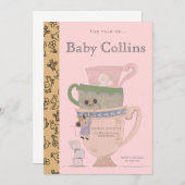 Storybook-Baby shower Kaart (Voorkant / Achterkant)