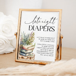 Storybook Baby shower Late Night Luiers Poster