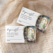 Storybook Baby shower Luier Raffle ticket Informatiekaartje