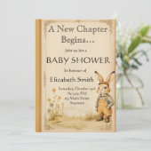 Storybook Baby shower met Bunny Kaart (Staand voorkant)