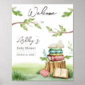 Storybook Baby shower Nieuw Hoofdstukboek Welkom Poster (Voorkant)
