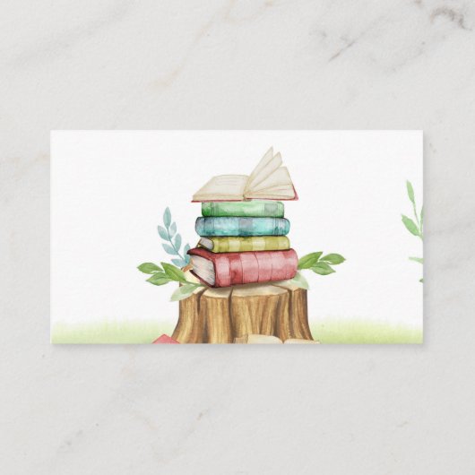 Storybook Baby shower Nieuwe kapittelluier Raffle Informatiekaartje (Achterkant)