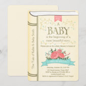  Storybook Baby shower nodigt Geel uit Kaart (Voorkant / Achterkant)
