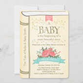 Storybook Baby shower nodigt Geel uit Kaart (Voorkant)