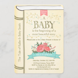 Storybook Baby shower nodigt Geel uit Kaart