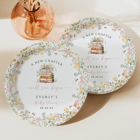 Storybook Baby shower Papier Bord Meisje Wildflowe