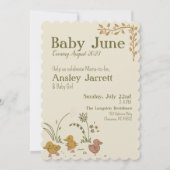 Storybook  Baby shower Uitnodiging voor Meisje (Voorkant)