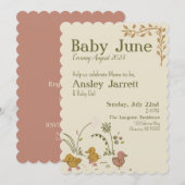 Storybook  Baby shower Uitnodiging voor Meisje (Voorkant / Achterkant)