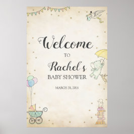 Storybook Baby Shower Welcome Poster