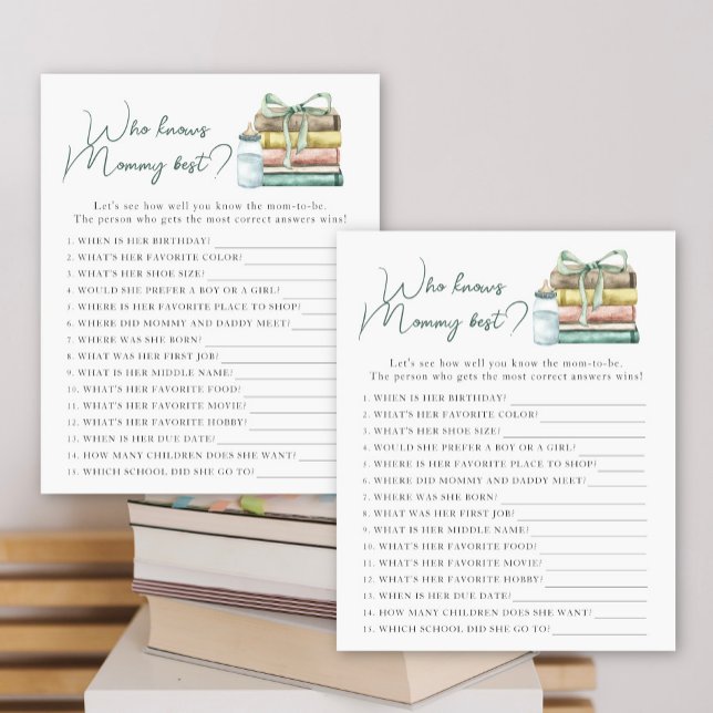 storybook baby shower - Wie kent mama het beste (Creator heeft geüpload)