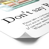 Storybook baby shower - Zeg geen baby Poster (Hoek)