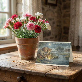 Storybook Bears Paper Boat | 1st Anniversary Kaart