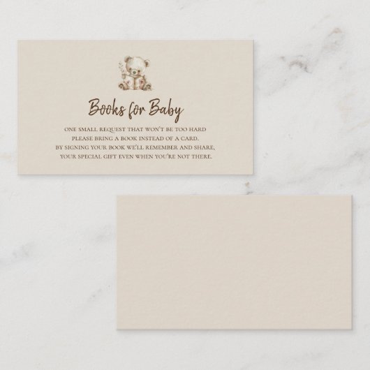 Storybook Beer | Boeken voor Baby Insert Informatiekaartje (Voorkant / Achterkant)