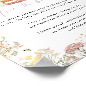 Storybook Bericht van het Bump Sign Wildflower Poster (Hoek)