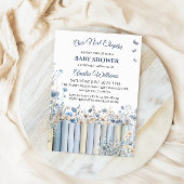 Storybook Bloemblauw  Boeken Baby shower Kaart