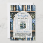 Storybook Blue Boy Library Book Baby Shower Kaart (Voorkant)