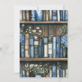 Storybook Blue Boy Library Book Baby Shower Kaart (Achterkant)