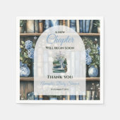 Storybook Blue Boy Library Book Baby Shower Servet (Voorkant)