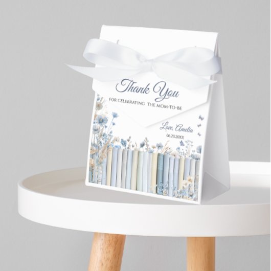 Storybook Blue Floral Baby shower Bedankt Bedankdoosjes