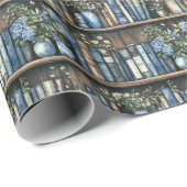 Storybook Boy Blue Library Book Baby Shower Cadeaupapier (Rol Hoek)