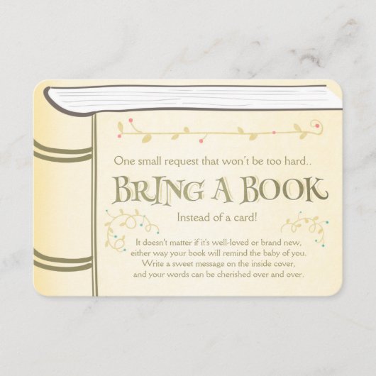 Storybook Breng een boek  Geel Informatiekaartje (Voorkant)