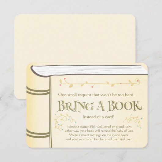 Storybook Breng een boek  Geel Informatiekaartje (Voorkant / Achterkant)