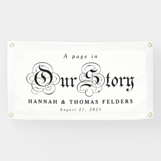 Storybook Bruiloft Auto Banner (Horizontaal)