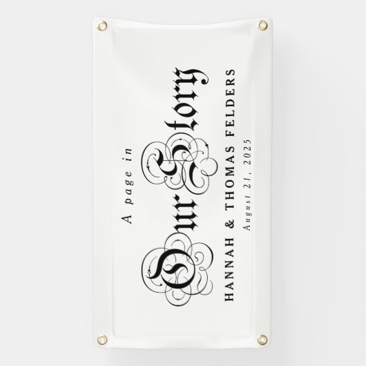 Storybook Bruiloft Auto Banner (Verticaal)