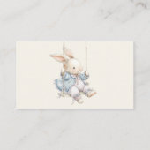 Storybook Bunny Cute Diaper Raffle Informatiekaartje (Achterkant)