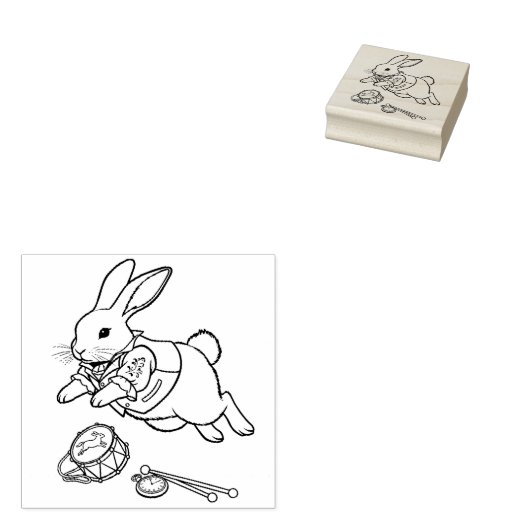 Storybook Bunny Rubberstempel (Gestempeld)