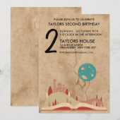 Storybook Castle Fairy Tale  verjaardagsfeestje Kaart (Voorkant / Achterkant)