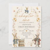 Storybook Chapter One 1st Birthday Invitation Kaart (Voorkant)
