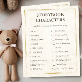 Storybook Characters Nieuw Chapter Baby shower Gam
