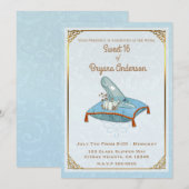 Storybook Cinderella Glass Slipper Sweet 16 Party Kaart (Voorkant / Achterkant)