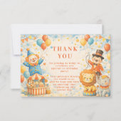 Storybook Circus Friends Birthday Bedankkaart (Voorkant)