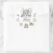 Storybook Cottage Baby Shower Favor Sticker (Tas)