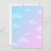 Storybook Cute Balloons Clouds Geslacht Kaart (Achterkant)