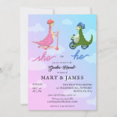 Storybook Cute Dinosaurs Gender Reopenbaart Kaart (Voorkant)