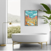 Storybook Desert Canyon Illustratie Foto Afdruk