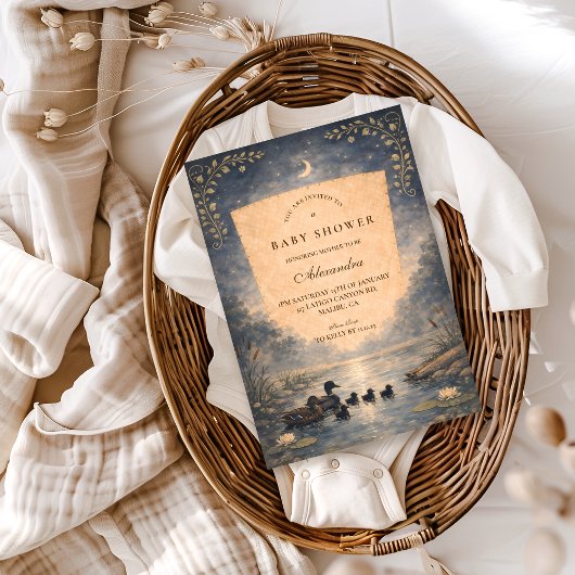Storybook Duck Baby Shower Kaart