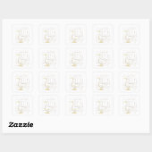 Storybook Duck Vierkante Sticker (Vel)