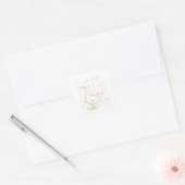 Storybook Duck Vierkante Sticker (Envelop)