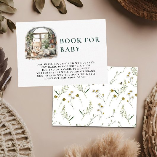 Storybook Een nieuw Chapter Baby shower Book Reque Informatiekaartje