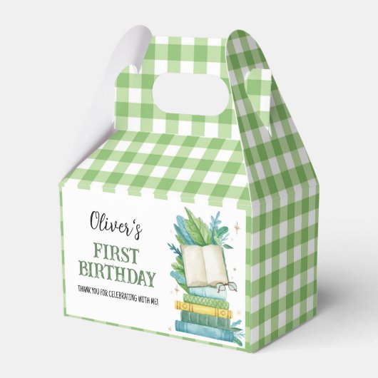 Storybook Eerste verjaardag Bedankt Bedankdoosjes (Achterkant)